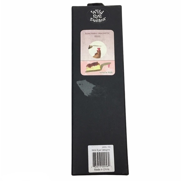 WILD EYE DESIGNS Cake Server Pink High Heel Stainless Steel Metal Magnetic NWT - Picture 5 of 9
